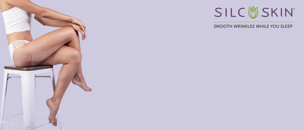 SilcSkin Complete Chest Care Includes 1 Reusable Decollette Pad and 1 Bottle SilcSkin Cleanser - Helps with Wrinkles from Sun Aging Side Sleeping - Gentle Water Based Cleansing Formula - Silcskin Brand story
