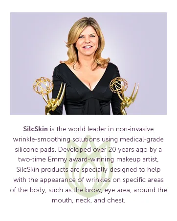 SilcSkin Complete Chest Care Includes 1 Reusable Decollette Pad and 1 Bottle SilcSkin Cleanser - Helps with Wrinkles from Sun Aging Side Sleeping - Gentle Water Based Cleansing Formula - Silcskin Founder