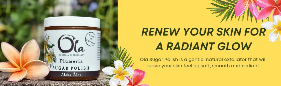 Ola Tropical Apothecary Rainforest Sugar Polish with Pure Tropical Oils and Plant Extracts - 8 fl oz - Ola Sugar Polish Main