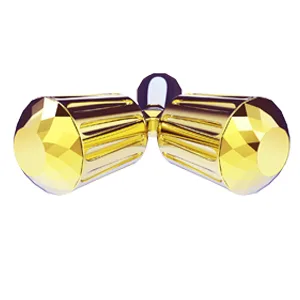 Amirce Face Massager Roller 3D Roller Facial Massager and Gua Sha Massage Roller Tool Set for Women Facial Skin Care Tools (Gold) - 120° Y Shape Design