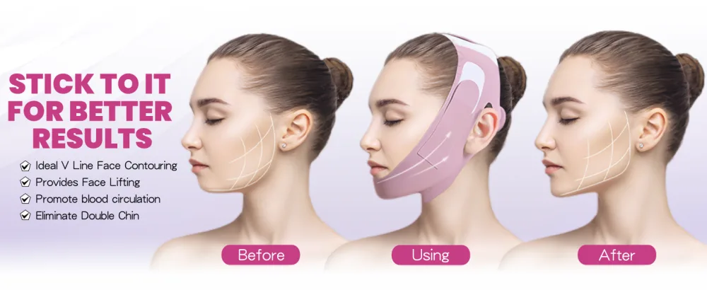 Graphene V-Line Mask Chin Up Mask V Shaped Face Mask Chin strap for sleeping Jaw Exerciser lilac - product information 11