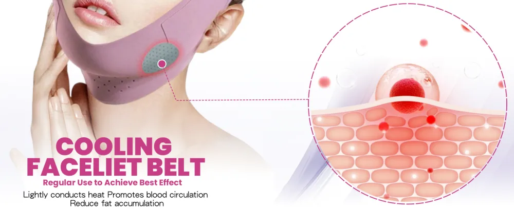 Graphene V-Line Mask Chin Up Mask V Shaped Face Mask Chin strap for sleeping Jaw Exerciser lilac - product information 9