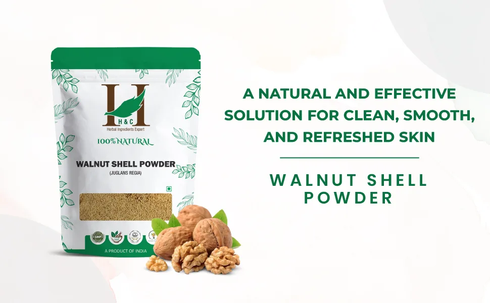 H&C 100% Natural Walnut Shell Powder for Scrub Formulation 227gms (1/2 LB) - walnut shell powder