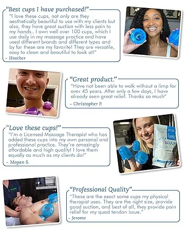 LURE Essentials Glam Facial Cupping Set (5 pc) Face Eyes Lips Cupping Set with Brush Collagen Lymphatic Massage Clear - customer reviews