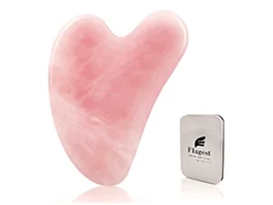 Gua Sha Rose Quartz Massage Tool Facial Tool for Scraping and SPA Acupuncture Therapy Heart Shape Trigger Point Treatment on Face (Rose Quartz) Pink - product information 13