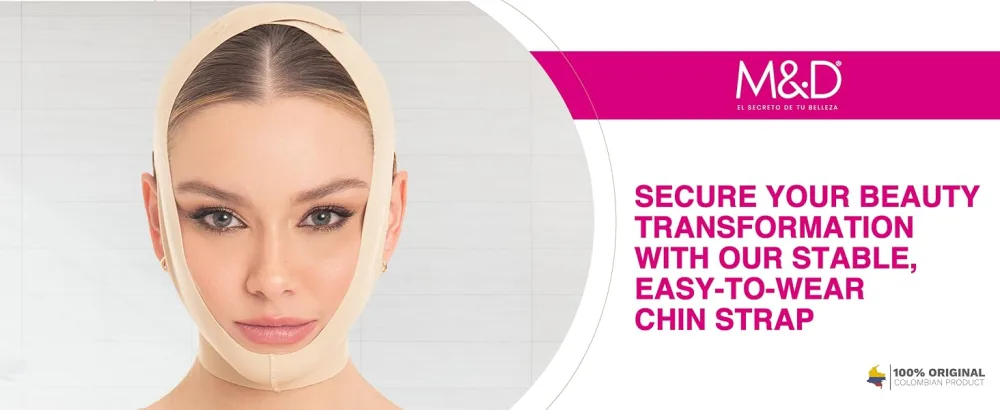 M&D Face Slimming Chin Strap Lipo Compression Garment Mentonera Postquir rgica Facial Beige S 0810 Beige Small - M&D Face Slimming Chin Strap Lipo Compression Garment Mentonera Postquirúrgica Facial