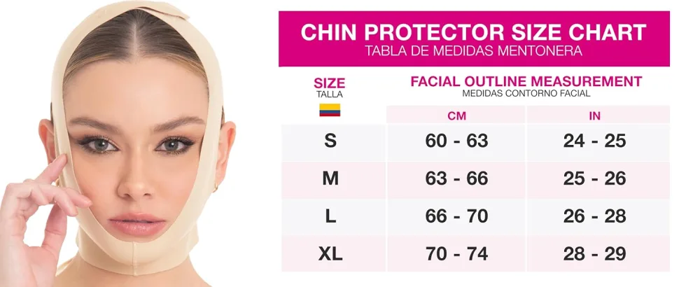 M&D Face Slimming Chin Strap Lipo Compression Garment Mentonera Postquir rgica Facial Beige S 0810 Beige Small - M&D Face Slimming Chin Strap Lipo Compression Garment Mentonera Postquirúrgica Facial