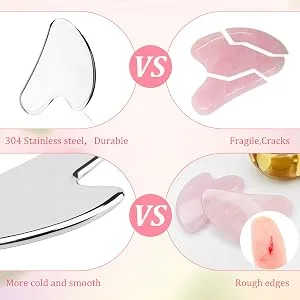 Gua Sha Facial Tools Guasha Tool for Face Ice Roller for Face Face Roller & Massager Guasha Tool Gifts Skincare Tools for Women - guasha set