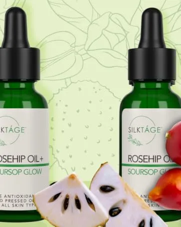 SILKTA GE ROSE QUARTZ FACIAL ROLLER - Rosehip soursop glow-face serum beauty smooth skincare