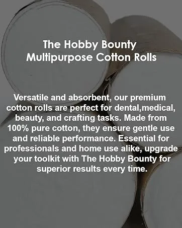 Cotton Roll Undercast Padding Roll Soft and Absorbent Cotton Makeup Remover in an Easy to Tear & Use Roll White Cotton Roll for Art Projects Craft 100 Gram - cotton round roll description