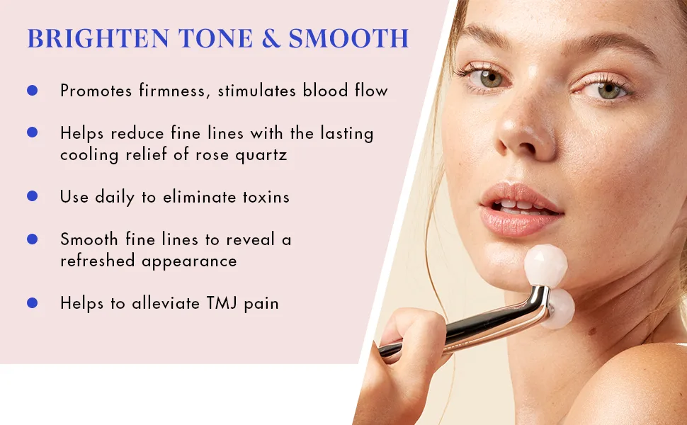 Vanity Planet Defina Contour and Define Massaging Roller - Facial Roller Helps Stimulates Blood Flow and Helps Reduce Fine Lines - Unique V-Shaped Design for Cooling Precision - SPN-SELR