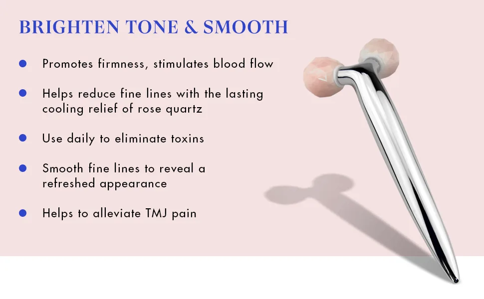 Vanity Planet Defina Contour and Define Massaging Roller - Facial Roller Helps Stimulates Blood Flow and Helps Reduce Fine Lines - Unique V-Shaped Design for Cooling Precision - SPN-SELR