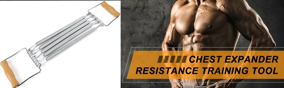 Spring Wall Pulley Chest Expander Removable Spring Muscle Fitness Stretching Training Bands with Wooden Handle - product information 13
