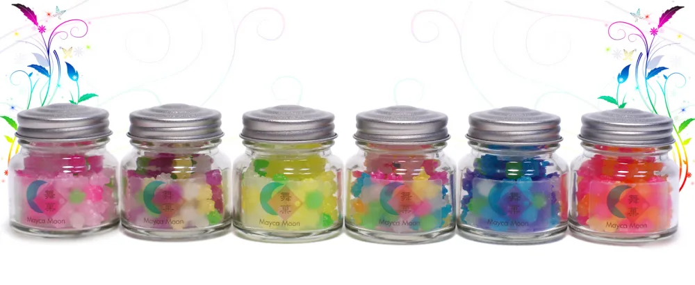 Mayca Moon KONPEITO Candy Small Glass Bottle Japanese Tiny Sugar Candy Crystal 1.23OZ (35g) (Sakura) - Konpeito Small Glass Bottle