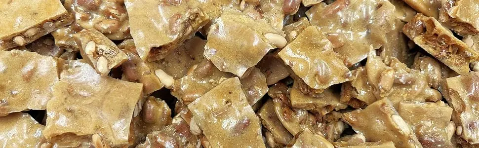 Grannys Confections Peanut Brittle Gourmet Handmade with Virginia Peanuts Old Fashioned Peanut Brittle Candy Gluten Free 6oz Bag - Peanut Brittle