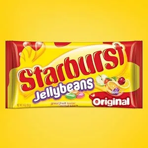 STARBURST FaveREDS Chewy Candy Bulk Pack, Full Size, 2.07 oz, (Pack of 24) - Starburst Jellybeans - Fruit flavored candies.