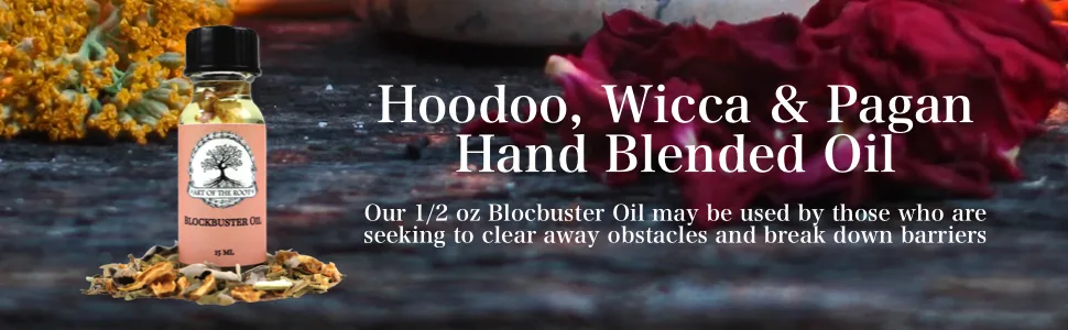 Blockbuster Oil 1/2 oz | Handmade with Herbs & Essential Oils | Road Opener & Removing Obstacles Rituals | Hoodoo Voodoo Wicca Pagan Santeria - essential oils pagan herbs handmade manifestation metaphysical wiccan manifest ritual
