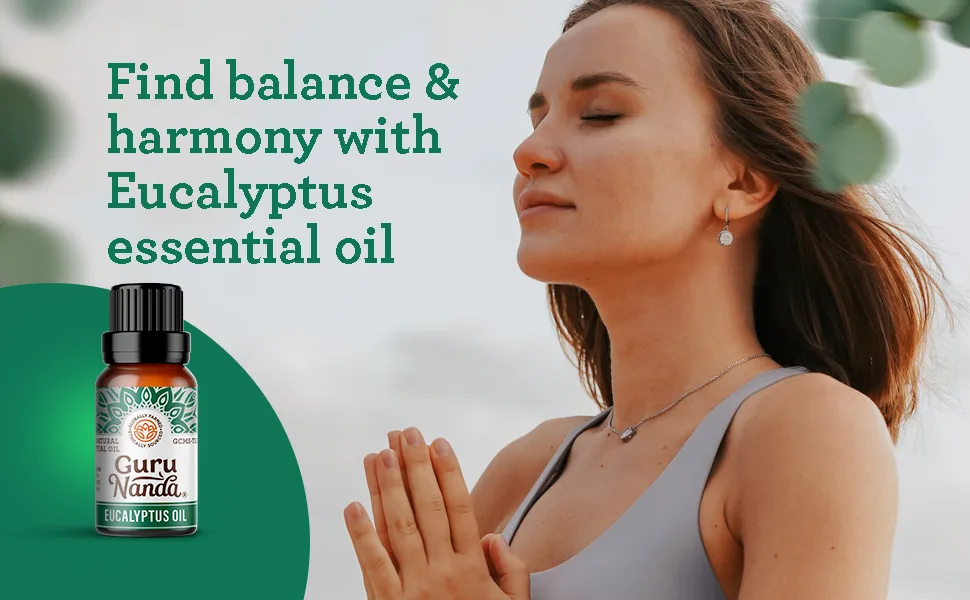 GuruNanda Eucalyptus Essential Oil -100% Pure Natural and Undiluted Aromatherapy Oil for Diffusers - Aids in Congestion Relief - Perfect for Massages (0.5 Fl Oz) - Eucalyptus