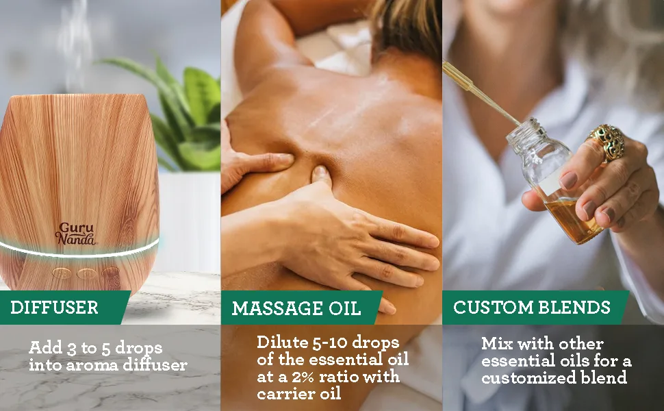 GuruNanda Eucalyptus Essential Oil -100% Pure Natural and Undiluted Aromatherapy Oil for Diffusers - Aids in Congestion Relief - Perfect for Massages (0.5 Fl Oz) - Eucalyptus EO