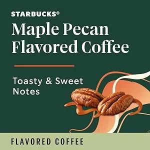 Starbucks Ground CoffeeMaple Pecan Flavored CoffeeNaturally Flavored100% Arabica1 bag (17 oz) Maple Pecan 1.06 Pound (Pack of 1) - Starbucks Maple Pecan Flavored Coffee - Toasty & Sweet Notes