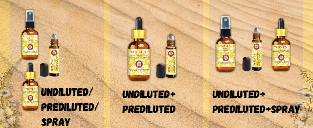 Deve Herbes Thieves Multipurpose Essential Oil Blend Infused Spray for Aromatherapy and Topical Skin Application for Kids and Adults 30ml (1 oz) - variety of buying options