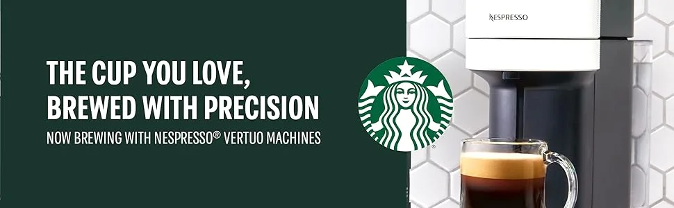 Starbucks by Nespresso Medium Roast Pike Place Roast Coffee (32-count single serve capsules, compatible with Nespresso Vertuo Line System) - Starbucks now brewing with Nespresso Vertuo Machines