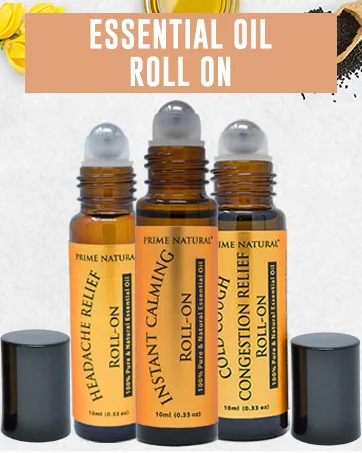 PRIME NATURAL Cold Cough Congestion Relief Essential Oil Roll on (10ml) Pre-Diluted Ready to Use Roller for Sinus Sore Muscle Headache & Sleep - Essential oil roll on for headache calming congestion