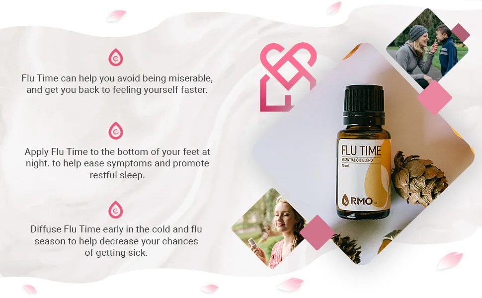 Rocky Mountain Oils Flu Time Essential Oil Blend with Essential Oils - Aromatherapy Oils for Topical Use - Therapeutic Grade Essential Oils - 15ml - fall essential oil essential oil for diffuser healing solutions frankincense oil essential oil