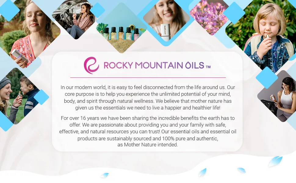 Rocky Mountain Oils Migraine Support Essential Oil Blend with Essential Oils - Aromatherapy Oils for Diffuser and Topical - Headache and Migraine Relief - 15ml - peppermint essential oil essential oil migraine relief lavender oil lavender essential oil