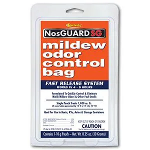 STAR BRITE Mildew Odor Control - Fast Release System - Ideal for Boat, RV, Auto & Cabins Coming Out of Storage - Permanently Remove Odor in 4-6 Hours (89970) - Fast release NosGuard SG Mildew Odor Control bags - 2 pack
