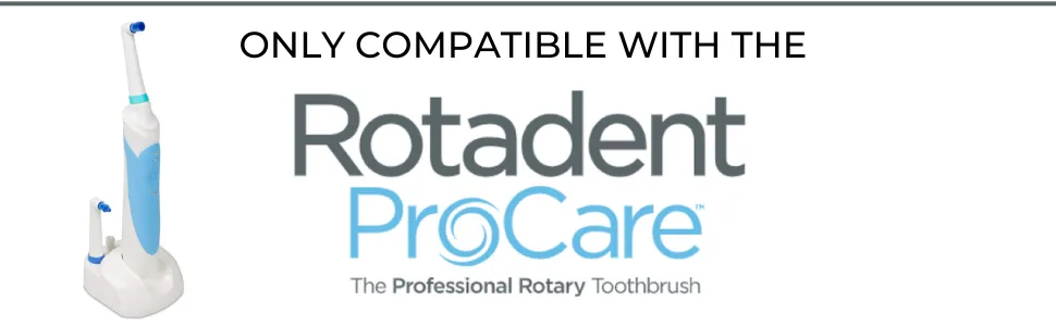 Short-Tip Replacement Brush Head FITS The ROTADENT PROCARE/Contour Toothbrush Models ONLY (Does NOT FIT The Classic Legacy OR Plus Models)  - electric toothbrush tooth brush rotary oral health care