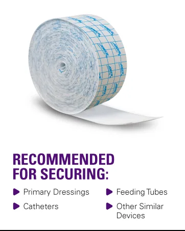 AMERX Retention Tape - Gentle Adhesive Dressing to Secure Primary Wound Dressings Catheters Feeding Tubes - recommended for securing primary dressings, catheters, feeding tubes, other similar devices