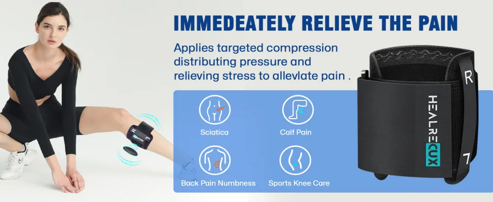 Sciatica Pain Relief Devices Sciatica Ease Nerve Pain Relief Brace for Men Women Sciatica Nerve Knee Brace Calf Brace with Dual Pressure Pads Targeted Compression for Sciatica Relief - sciatica pain relief brace women