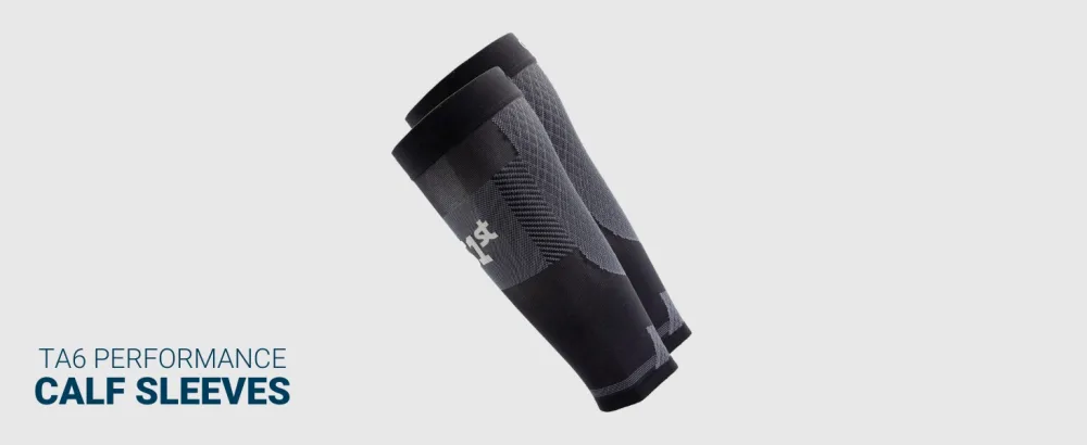 OS1st Thin Air Compression Calf Sleeves TA6 for running maximizing airflow and relieving shin splints Black Medium - OS1st TA6 Thin Air Calf Sleeves