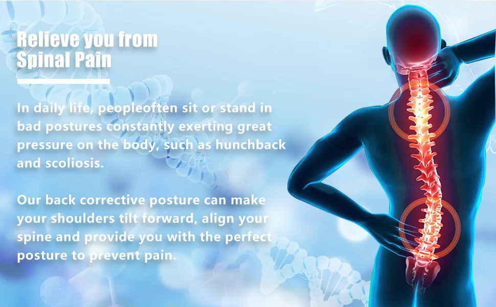 Posture Corrector Women Men Upper Back Brace Support Back Strap Brace for Posture Adjustable Back Straightener Scoliosis Posture Corrector Pain Relief for Neck & Clavicle(Regular) Upgraded - back support