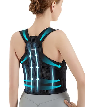 Posture Corrector for Back Brace Support: Adjustable Shoulder Straightener for Men and Women Large - back support for men