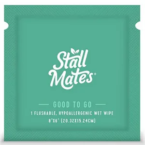 Stall Mates Wipes: Flushable, individually wrapped wipes for travel. Unscented with Vitamin-E & Aloe (30 on-the-go singles) 30 Count (Pack of 1) - Individual Flushable Wipe in Packet