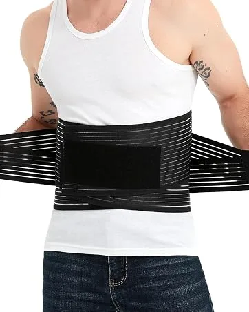 Lumbar Support for Men and Women Breathable Back Support Belt Adjustable Lumbar Support Belt Back Brace for Lower Back Pain Herniated Disc Sciatica Back Brace Posture Corrector- Medium - back brace
