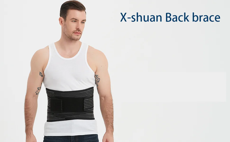 Lumbar Support for Men and Women Breathable Back Support Belt Adjustable Lumbar Support Belt Back Brace for Lower Back Pain Herniated Disc Sciatica Back Brace Posture Corrector- Medium - back brace