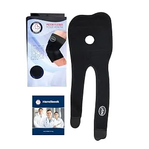 Doctor Developed Premium Copper Lined Elbow Support Brace And Doctor Written Handbook guaranteed Relief & Support for Elbow Injuries and Other Elbow Conditions - knee br