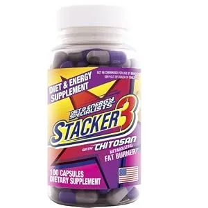 Stacker 3 Metabolizing Fat Burner with Chitosan, Capsules, 100Count Bottle - product information 1