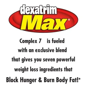 Stacker 2 Dexatrim Max Complex-7 | Lose Weight & Burn Fat w/ Seven Healthy Ingredients Designed to Boost Energy & Reduce Hunger,60 Capsules - Block hunger and burn body fat