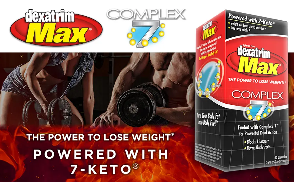Stacker 2 Dexatrim Max Complex-7 | Lose Weight & Burn Fat w/ Seven Healthy Ingredients Designed to Boost Energy & Reduce Hunger,60 Capsules - Dexatrim Max Complex 7 Weight Burner