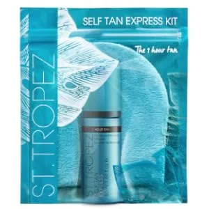 St. Tropez Self Tan Express Starter Kit, Mini Self-Tan Set for a Natural Glow, Travel-Sized Express Bronzing Mousse & Tanning Applicator Mitt, Vegan-Friendly Self Tanner, Even & Natural Self Tan, 1 ct - product information 5