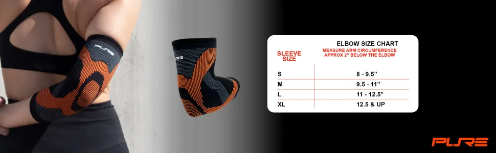 Tennis Elbow Compression Arm Sleeve - Brace for Tendonitis and Tennis Elbow (Large Black-Grey-Orange) Large Black-Grey-Orange - Tendonitis Compression support sleeve Tennis elbow relief For ulnar nerve entrapment Best brace
