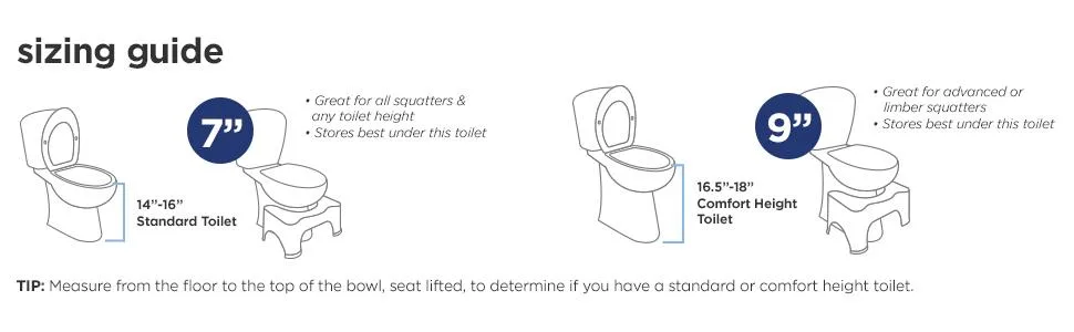 Squatty Potty Original Toilet Stool 2.0 Base 7", White, 1 Count - guide