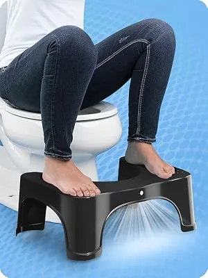 Squatty Potty Eclipse Toilet Stool With Motion and Activated Night Light, Black, 7 Inch - product information 6