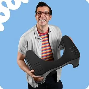 Squatty Potty Eclipse Toilet Stool With Motion and Activated Night Light, Black, 7 Inch - no assembly