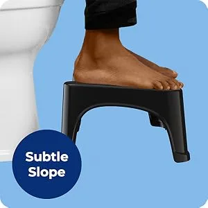 Squatty Potty Eclipse Toilet Stool With Motion and Activated Night Light, Black, 7 Inch - slope