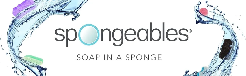 Spongeables Pedi-Scrub Foot Buffer, Clean & Fresh Scent, Contains Shea Butter & Tea Tree Oil, Exfoliating Sponge with Heel Buffer and Pedicure Oil, 20+ Washes, Blue - Spongeables